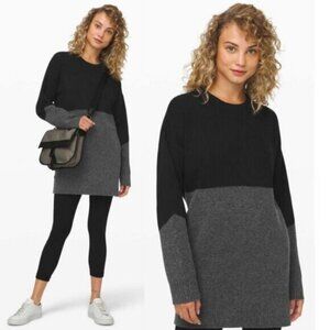 Lululemon Restful Intention Sweater Black / Heathered Core Dark Grey Size Small